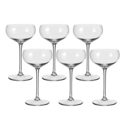 Cheers Champagne Bowl Glasses 315ml, Set of 6