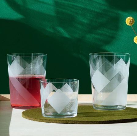 Peaks Tumblers 560ml, Set of 4 - Graphite