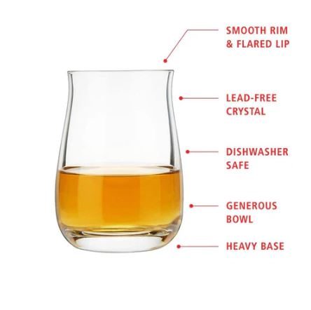 Single Barrel Whiskey Glasses 380ml, Set of 2