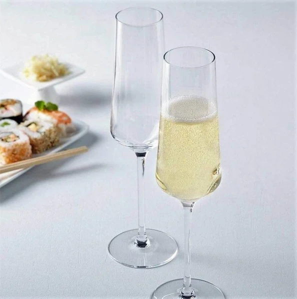 Puccini Champagne Glasses 280ml, Set of 6