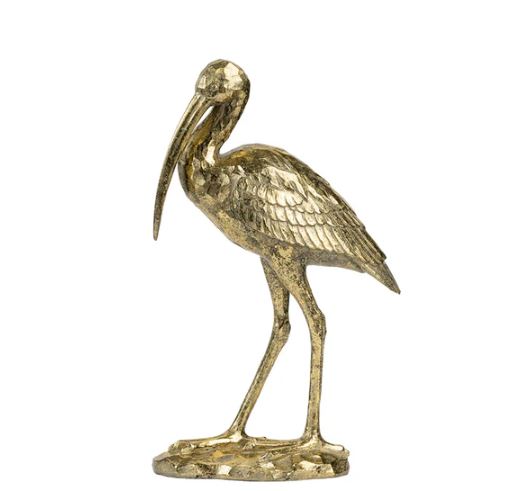 Hunting Crane Sculpture Large - Gold