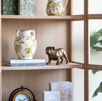 Pug Sculpture Medium - Dull Gold
