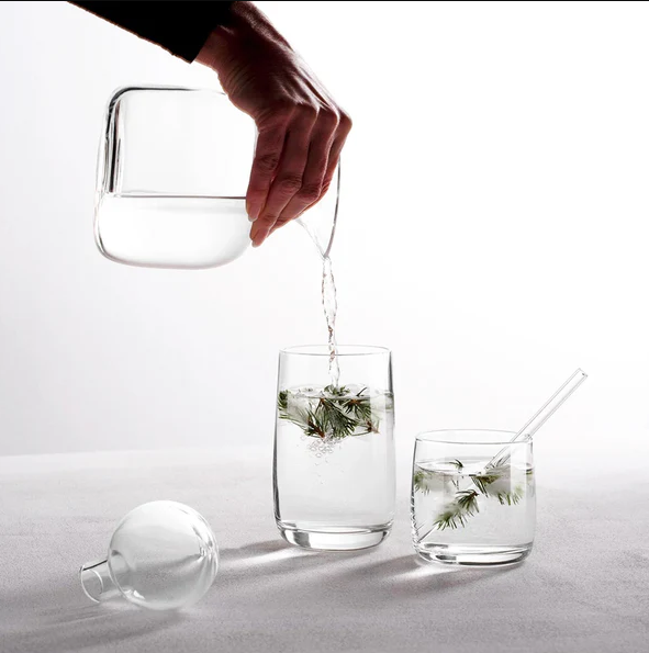 Sarabi Glass Water Carafe 750ml - Clear