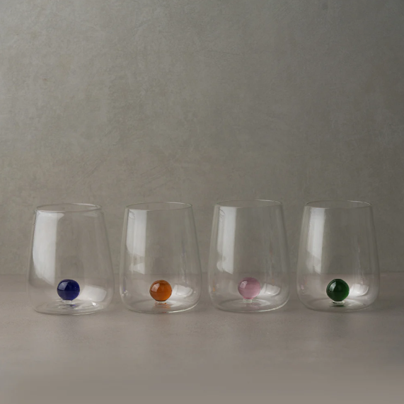 Handblown Drinking Glass - Honey (Set Of 2)