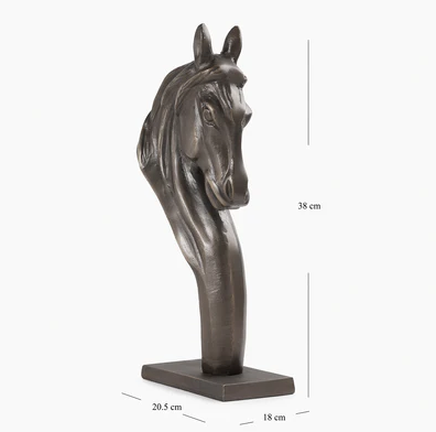 Bronze Antique Finish Horse Head Sculpture