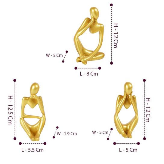 Abstract Thought Thinker Accent (Set of 3)