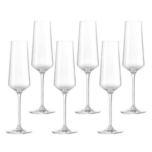 Puccini Champagne Glasses 280ml, Set of 6