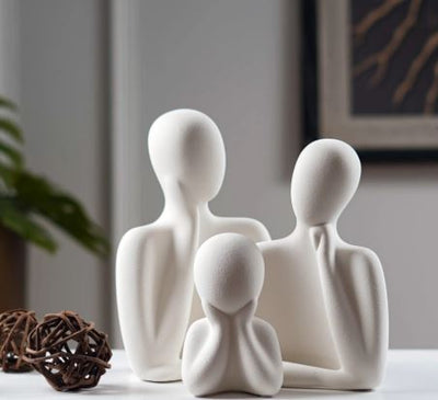 Wholeness Trio: Embracing Family Sculpture (Set of 3)