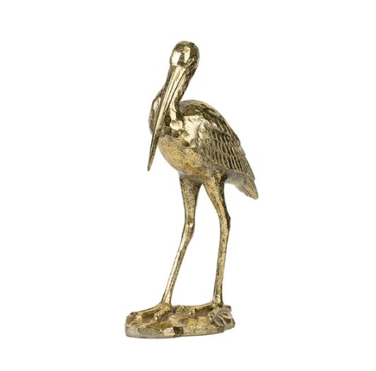 Hunting Crane Sculpture Large - Gold