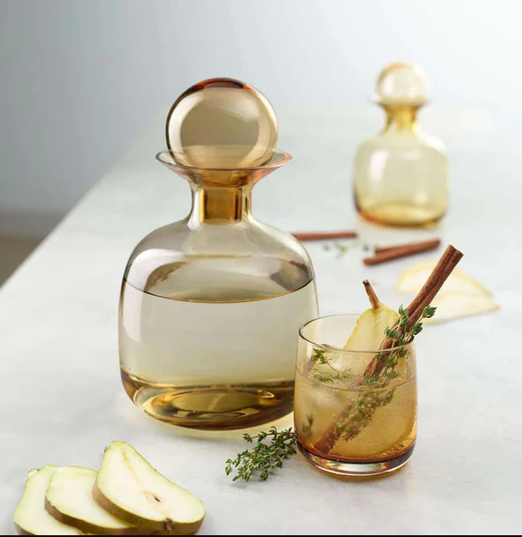 Sarabi Glass Water Carafe 750ml - Amber