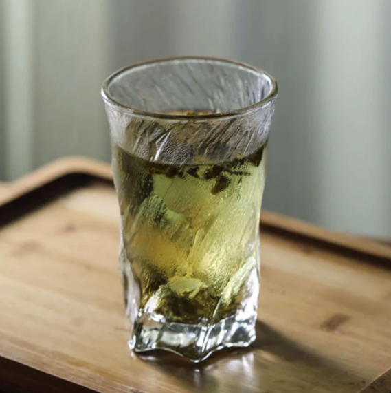 Frosted Ice Textured Glass Tumbler for Whiskey - Set of 2, 4 & 6