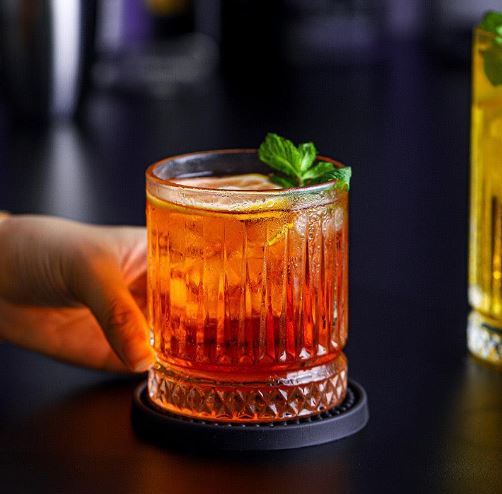 FLOW GEO CRYSTAL WHISKEY GLASS-SET OF 6