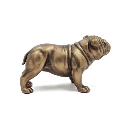 Pug Sculpture Medium - Dull Gold