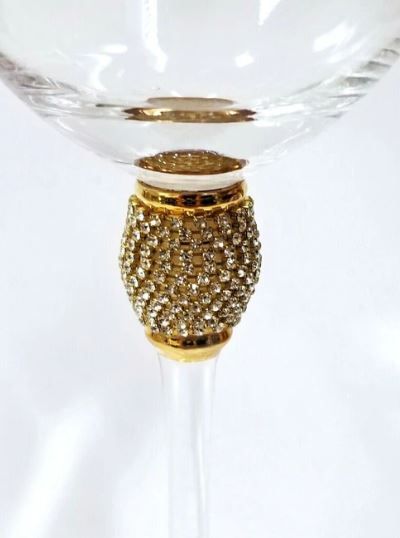 Red Wine Glass Set | Imported | Unique | Classy | Designer Wine Glass with Gold Rim | Fancy | Luxury