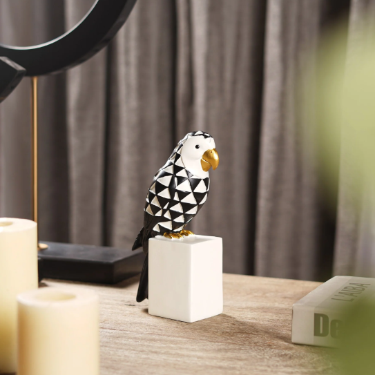 Cockatoo Symphony: Geometric Resin Beauty