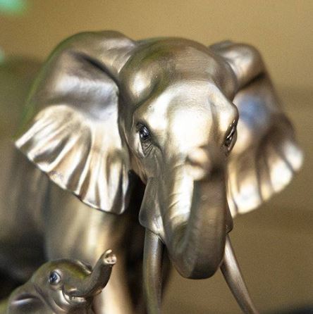 Mother & Baby Elephant Decorative Sculpture