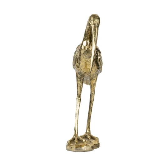 Hunting Crane Sculpture Large - Gold