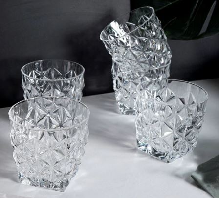 Crystal Diamond Cut Glass