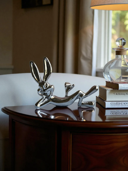 Chrome Silver Bunny