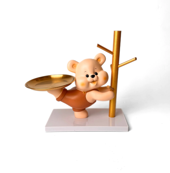 Sophisticated Teddy Tray Showpiece