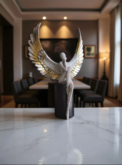 Glittering Lady with Wide Open Wings