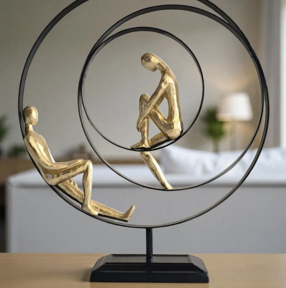 Golden & Black Polyresin Premium & Elegant Figurine