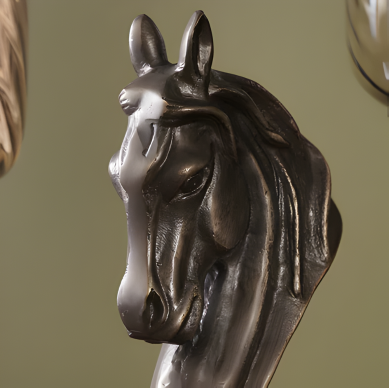 Bronze Antique Finish Horse Head Sculpture