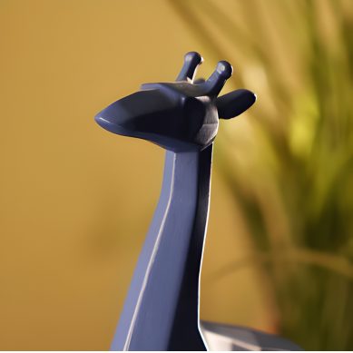 Blue Polyresin Giraffe Figurine - Small
