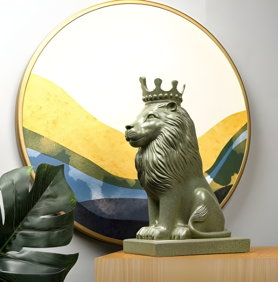 Nordic Minimalist Regal Lion