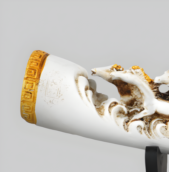 Eight Running Horses Carved In Tusk | Feng Shui Table Accent