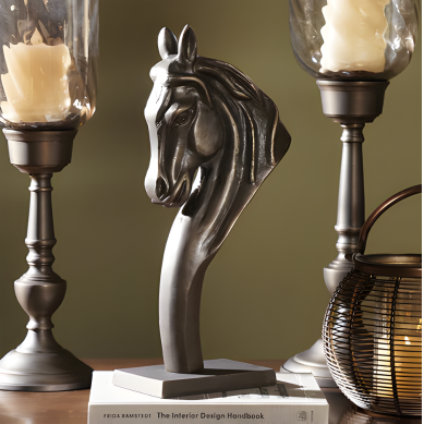 Bronze Antique Finish Horse Head Sculpture