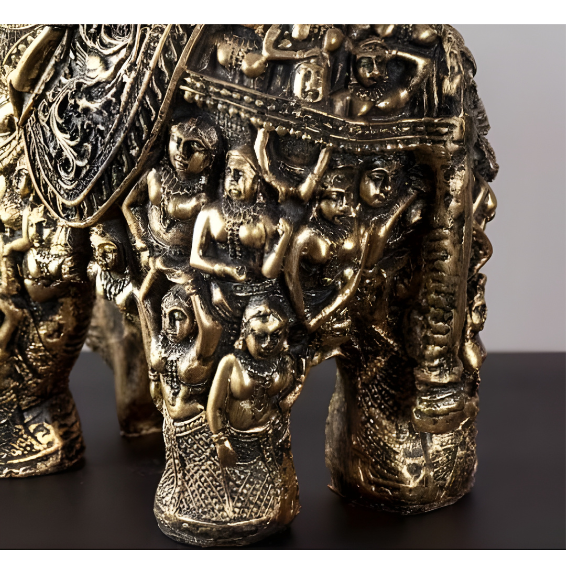 Carved for Rusticity Elephant Table Accent