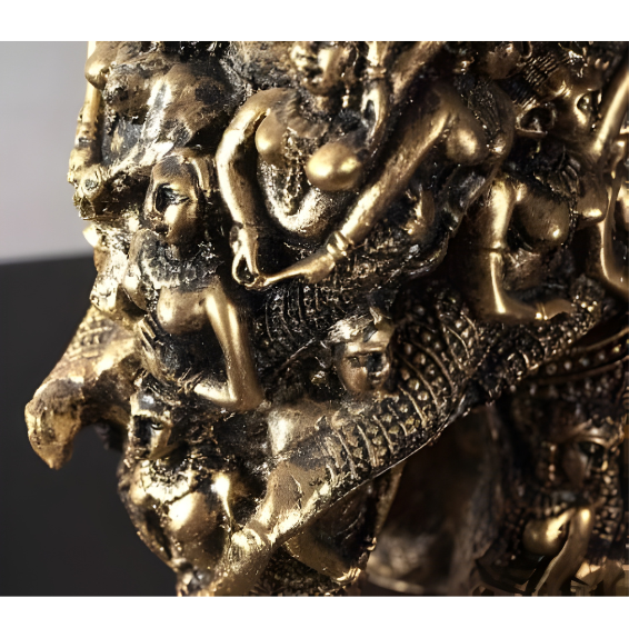 Carved for Rusticity Elephant Table Accent