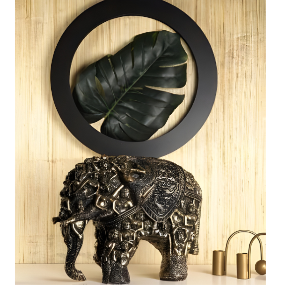 Carved for Rusticity Elephant Table Accent