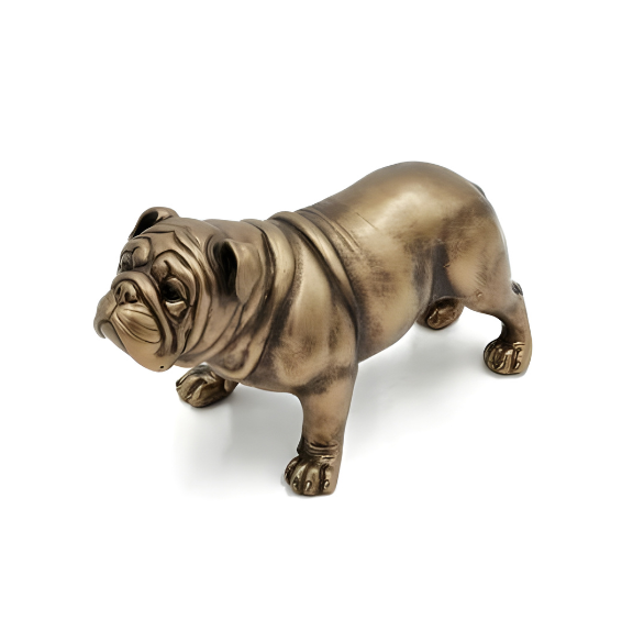 Pug Sculpture Medium - Dull Gold