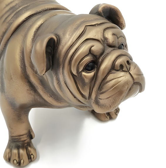 Pug Sculpture Medium - Dull Gold