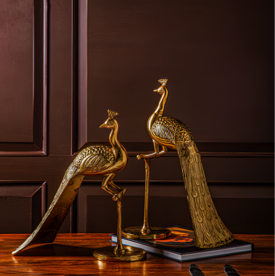 Bailey Decorative Peacock Accent Set of 2