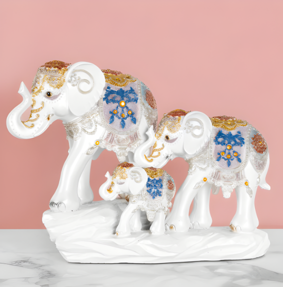Elephant Family Unity Table Decoration Showpiece & Home Decoration Items