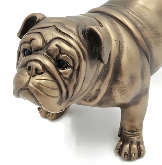 Pug Sculpture Medium - Dull Gold