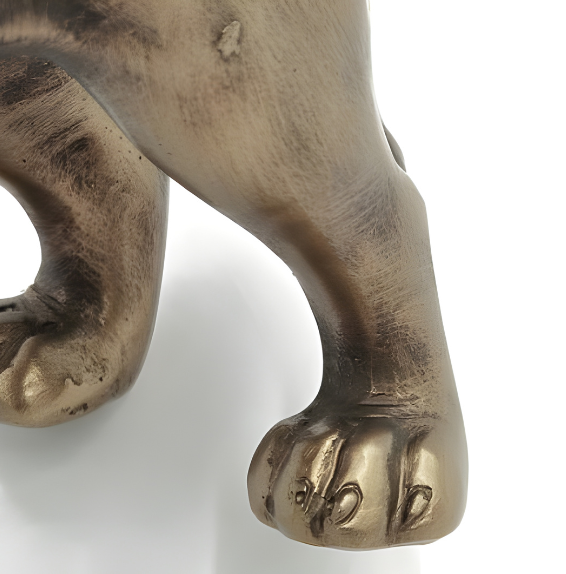 Pug Sculpture Medium - Dull Gold