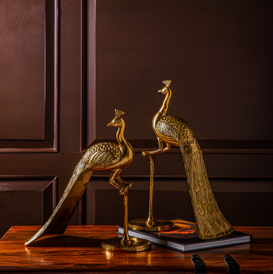 Bailey Decorative Peacock Accent Set of 2