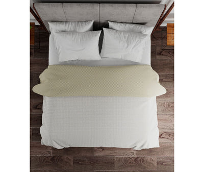 Weave Pattern King Size Comforter (100% Cotton, Reversible)