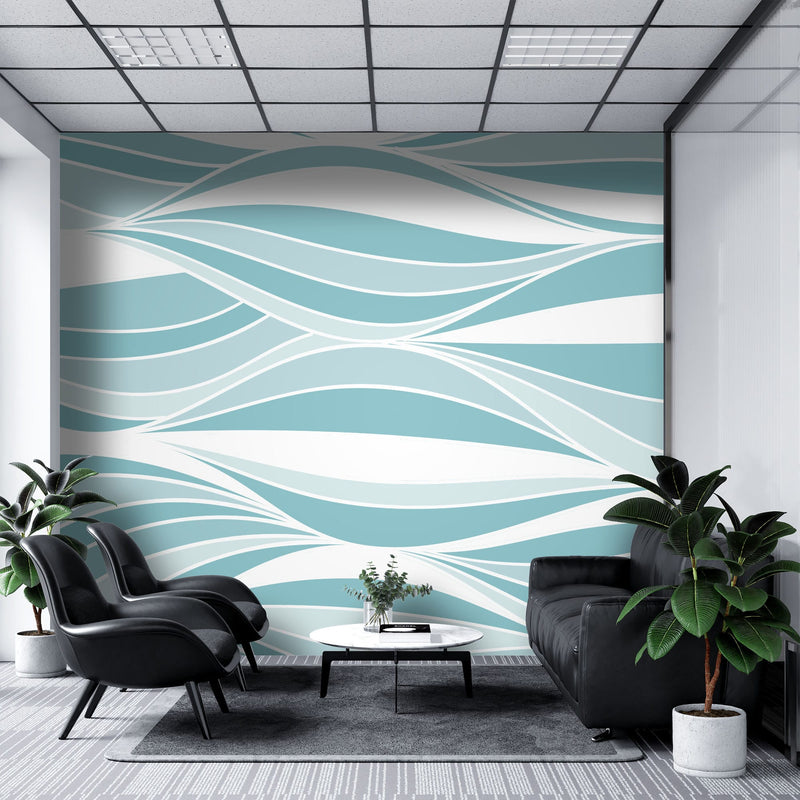 Seamless sea waves – Mural Wallpaper, PVC Free, Non-Toxic