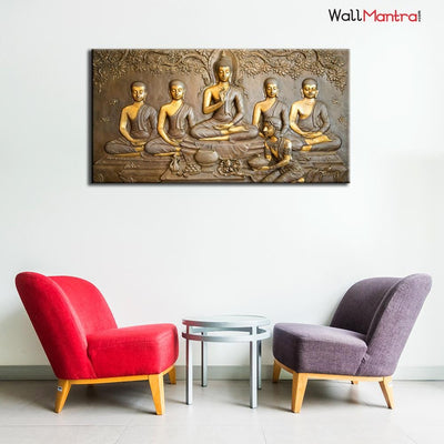 Wall Painting for Living Room - Big Panoramic Teaching of Buddha