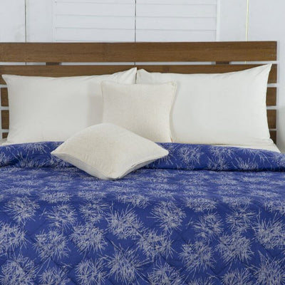 Spikes Print Blue 6 Pcs Double Quilt Set