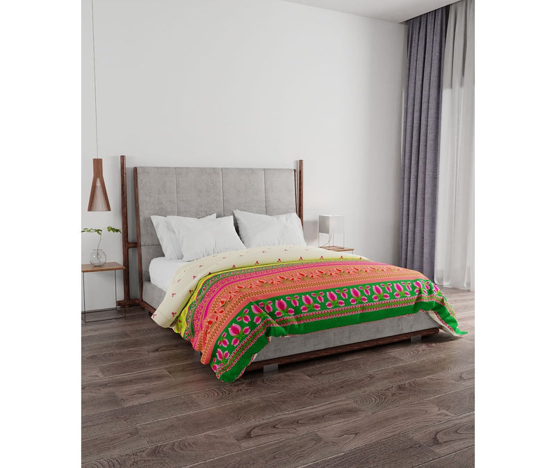 Vibrant Multi-Coloured Print King Size Comforter