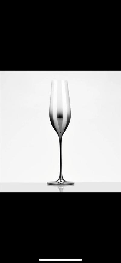 SILVER GRADIENT FLUTE GLASS - SET OF 2