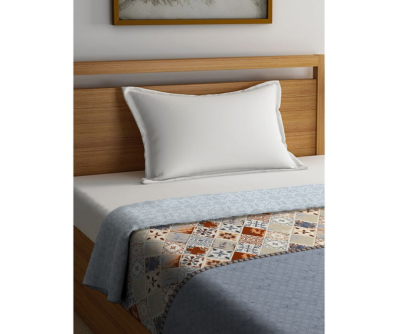 Moroccan Tile Pattern Single Size Comforter (100% Cotton, Reversible)