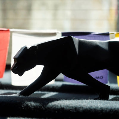 Modern Art Geometric Panther Statue (9462)