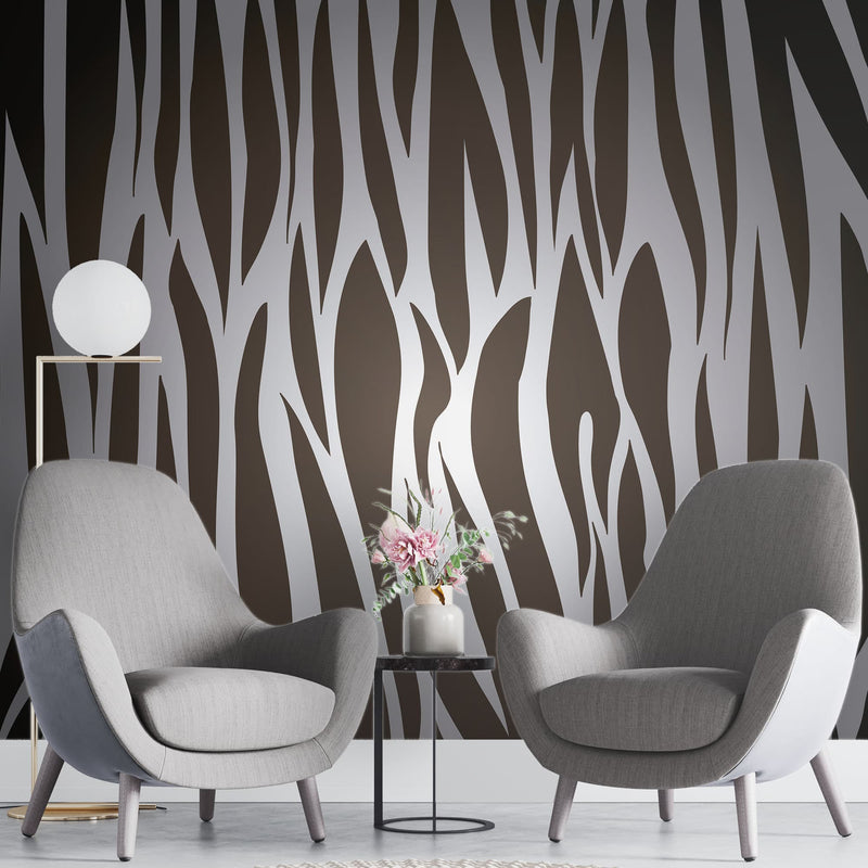 Zebra fur texture print – Mural Wallpaper, PVC Free, Non-Toxic